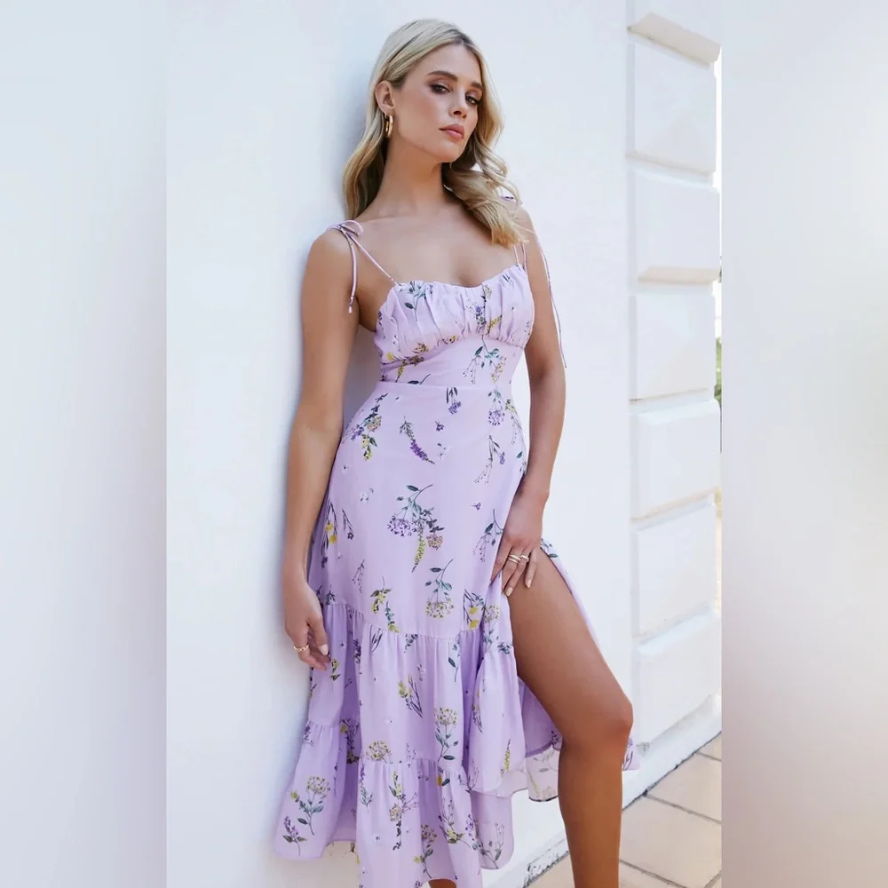 Showpo lavender MONACO MIDI DRESS - Picture 2 of 5